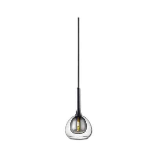 Hanglamp | helder/zwart glas | E14 | 50-300cm
