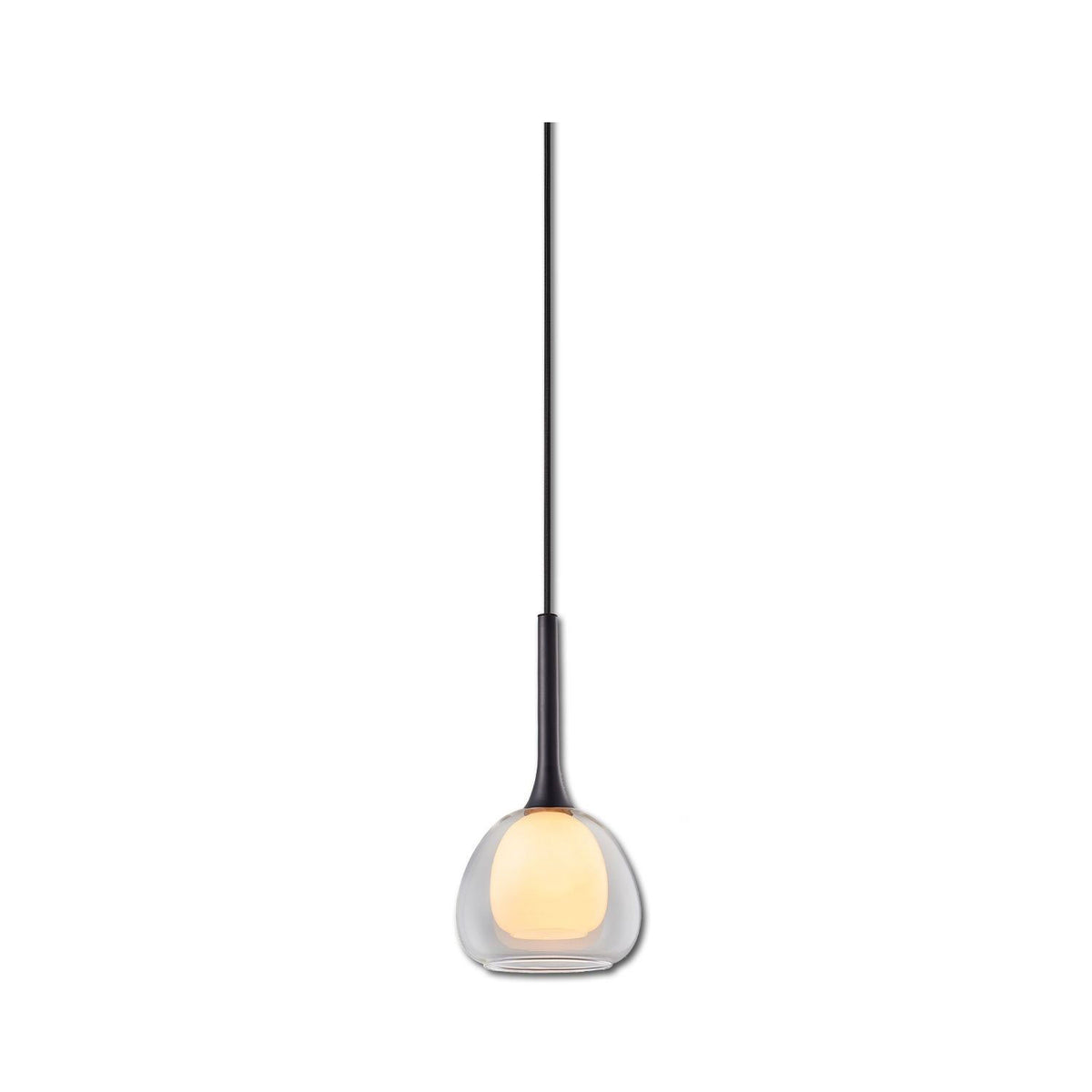 Hanglamp | helder/wit glas | E14 | 50-300cm