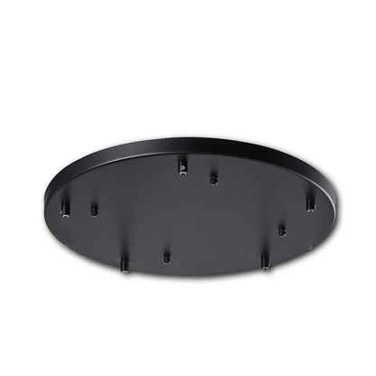 Plafondkap | rond | voor 5-voudige ophanging | zwart