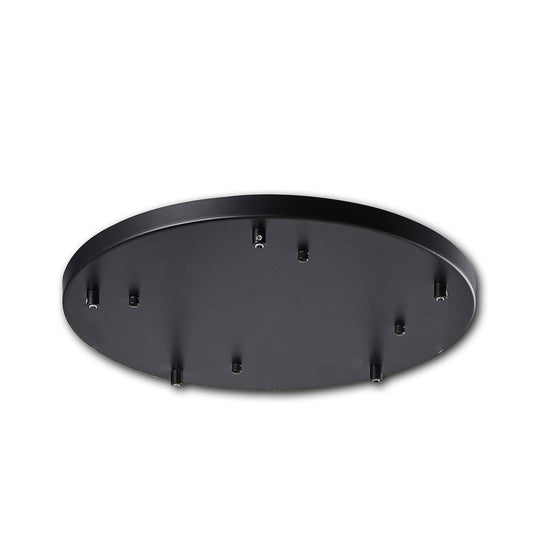 Plafondkap | rond | voor 5-voudige ophanging | zwart