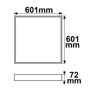 Installatiemateriaal | Opbouwframe voor LED paneel 600x600 | hoogte 7cm | wit