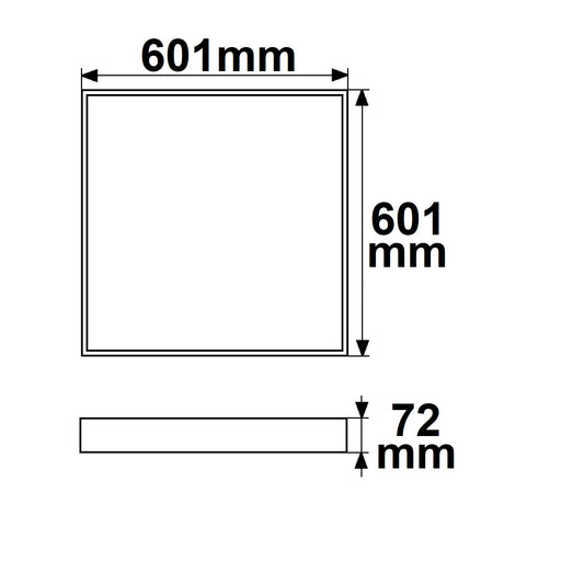 Installatiemateriaal | Opbouwframe voor LED paneel 600x600 | hoogte 7cm | wit