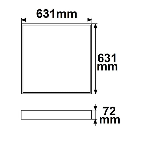 Installatiemateriaal | Opbouwframe voor LED paneel 625x625 | hoogte 7cm | wit