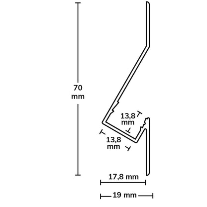 BACKLIGHT3 | Aluminium profiel | inbouw | 200cm
