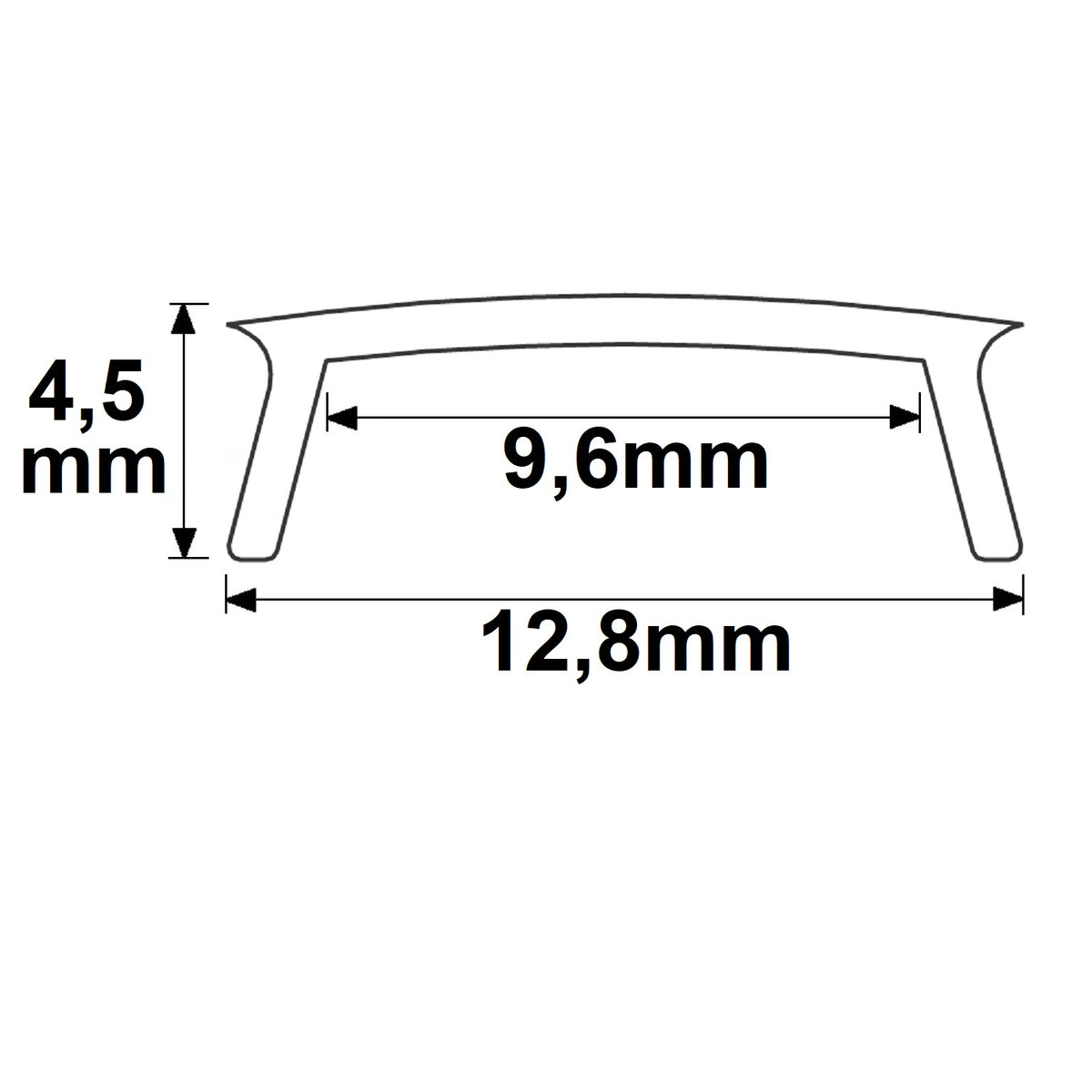 COVER52 | Profielaccessoire | afdekking zwart mat | voor SURF11/CORNER11 | 200cm