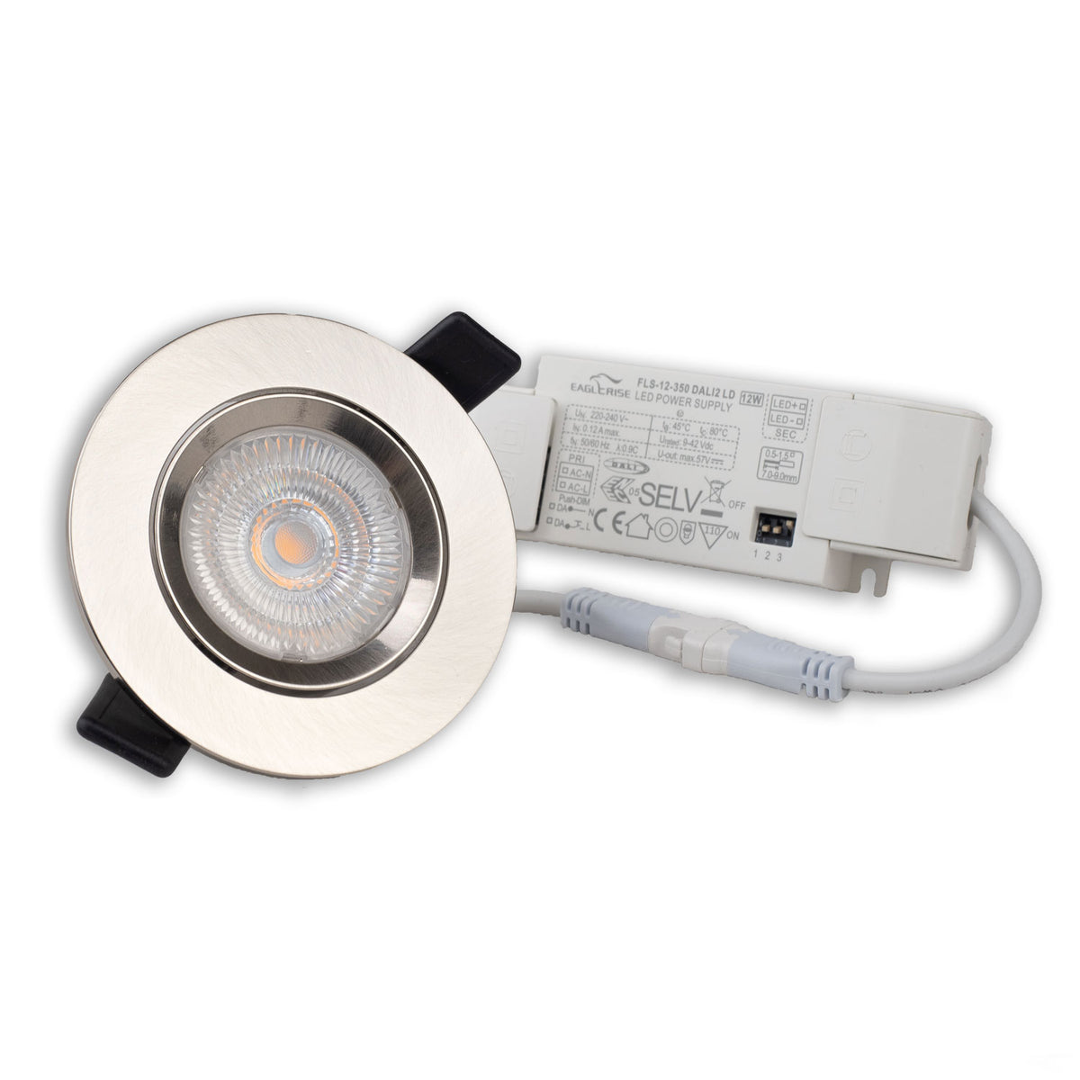 Slim68 | Inbouwspot | rond | 3000K | 9W | DALI dimbaar | geborsteld aluminium