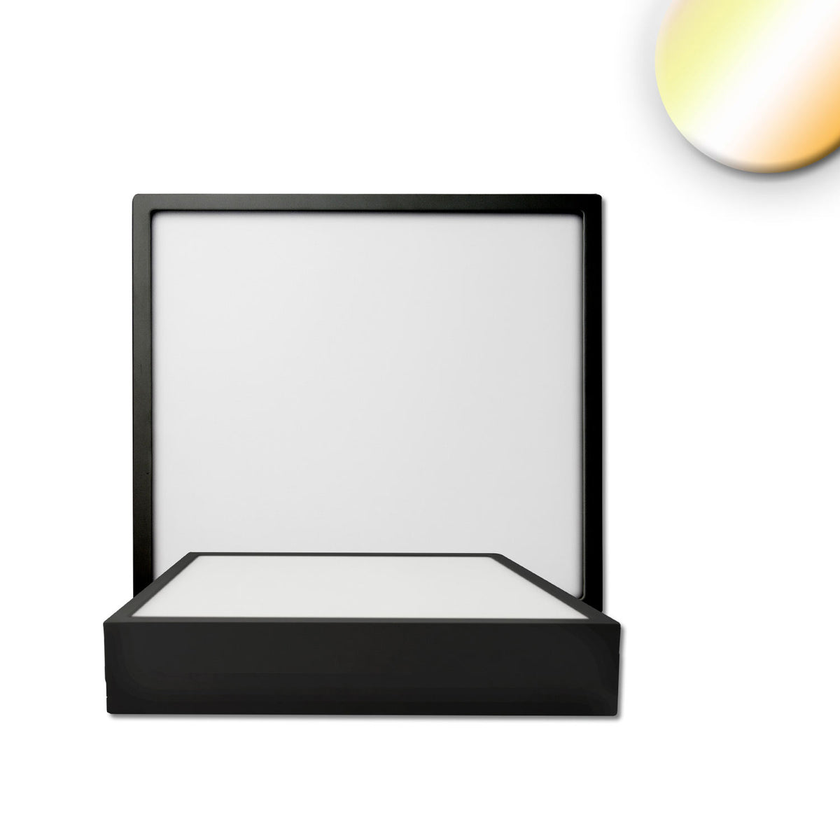 PRO | Plafondlamp | vierkant 120x120mm | ColorSwitch 2700/3000/4000K | 8W | dimbaar | zwart