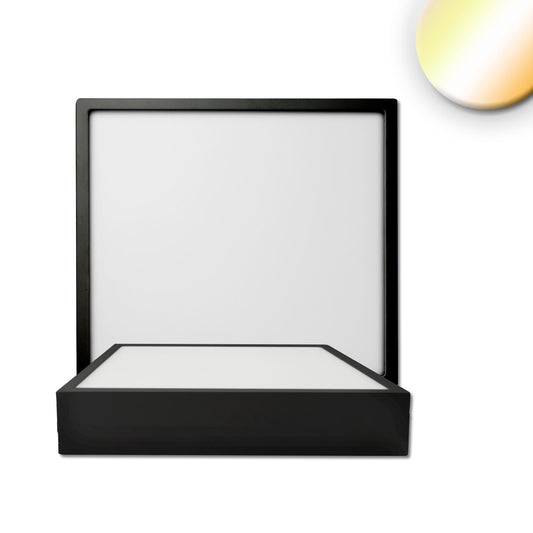 PRO | Plafondlamp | vierkant 170x170mm | ColorSwitch 2700/3000/4000K | 15W | dimbaar | zwart
