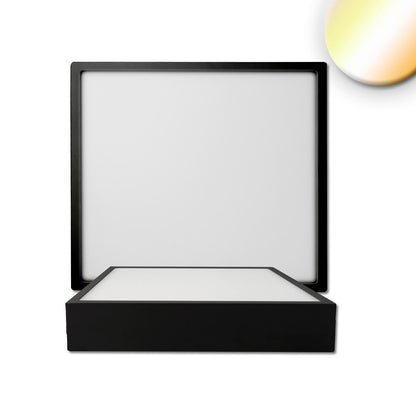 PRO | Plafondlamp | vierkant 225x225mm | ColorSwitch 2700/3000/4000K | 24W | dimbaar | zwart