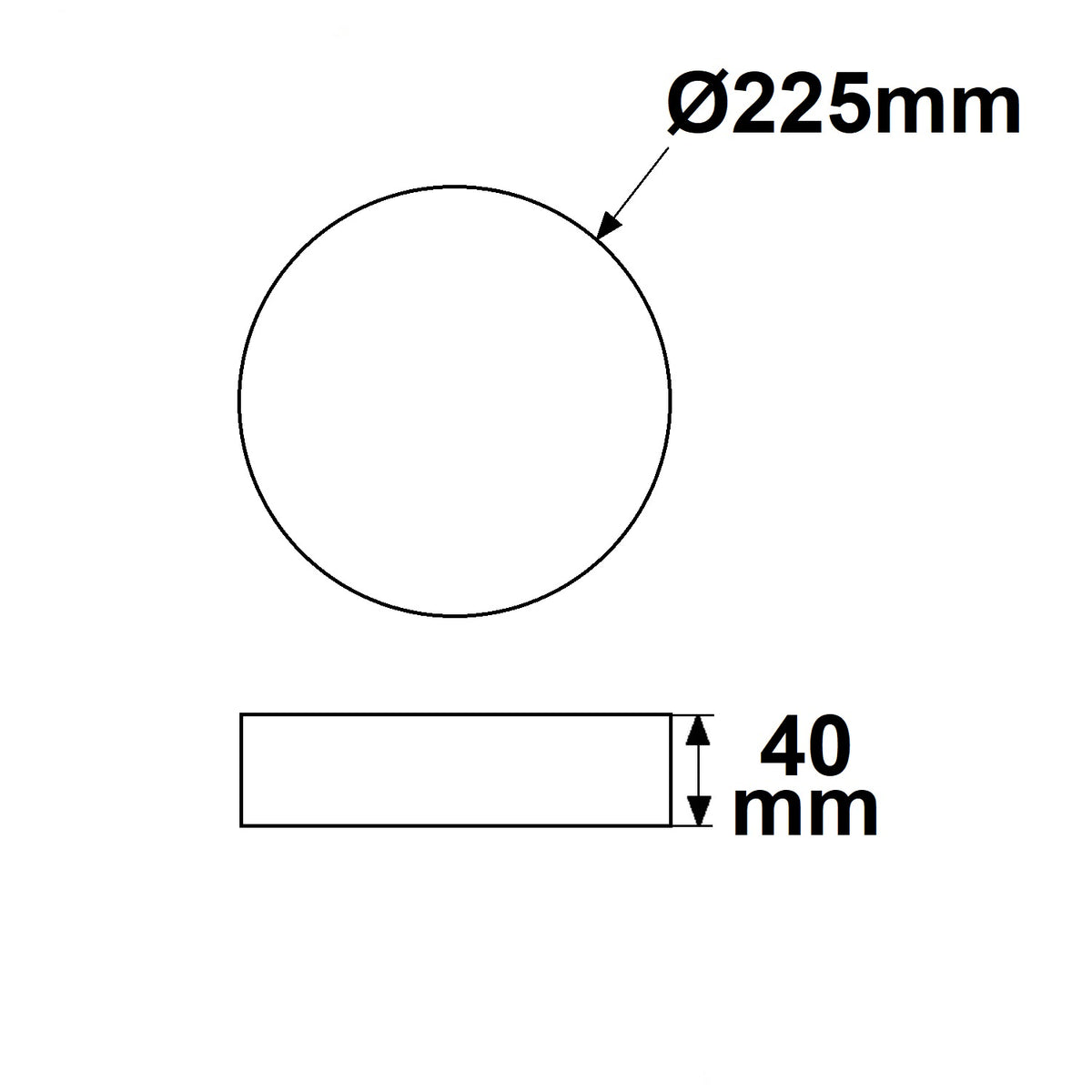 PRO | Plafondlamp | rond DN225 | ColorSwitch 2700/3000/4000K | 24W | dimbaar | wit