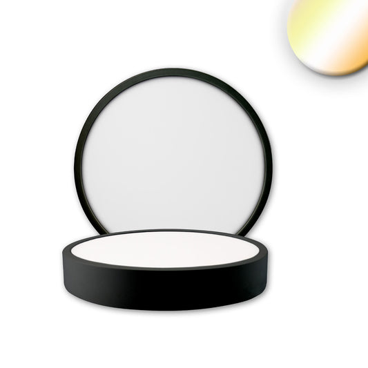 PRO | Plafondlamp | rond DN120 | ColorSwitch 2700/3000/4000K | 8W | dimbaar | zwart