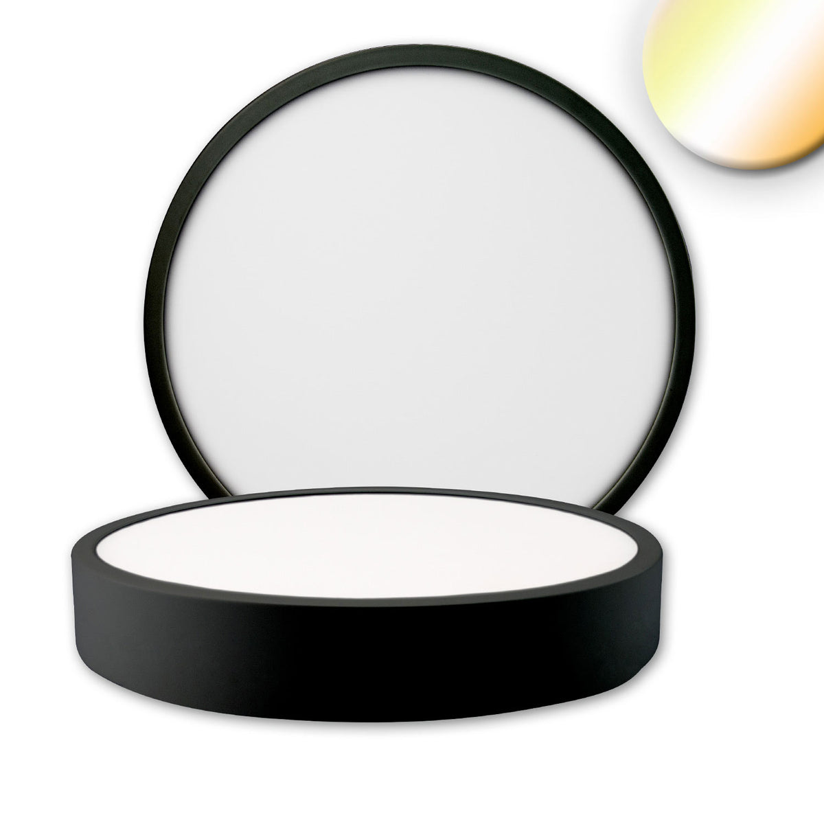 PRO | Plafondlamp | rond DN225 | ColorSwitch 2700/3000/4000K | 24W | dimbaar | zwart