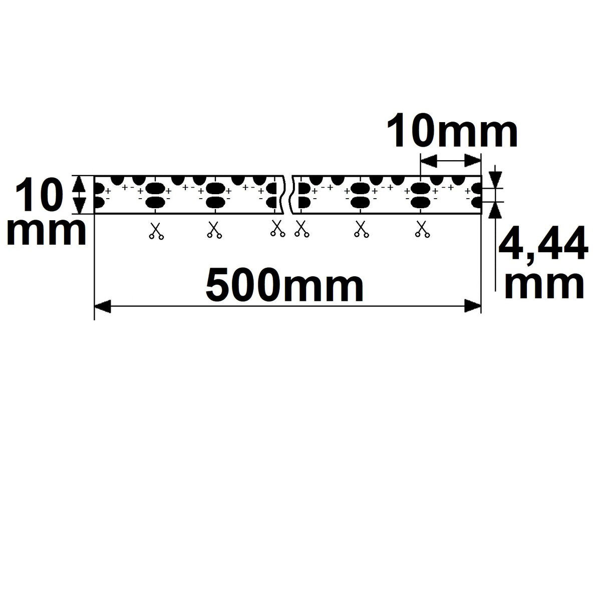 Connector | hoekverbinder print | 10mm LED-strip | 2-polig | 50 stuks op rol