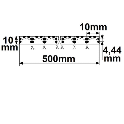 Connector | hoekverbinder print | 10mm LED-strip | 2-polig | 50 stuks op rol