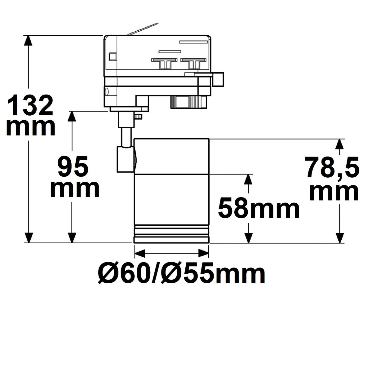 Railadapter | 3-fase | Mini | voor GU10 spots