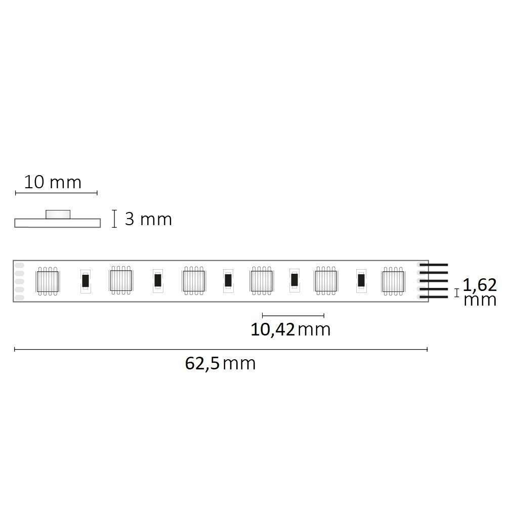 SIL RGB+WW | LED-strip | 4in1 | 19W/m | 24V | 5m
