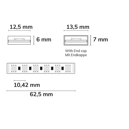 AQUA RGB+WW | LED-strip | 5m | 19W/m | 24V | IP68 | 4in1