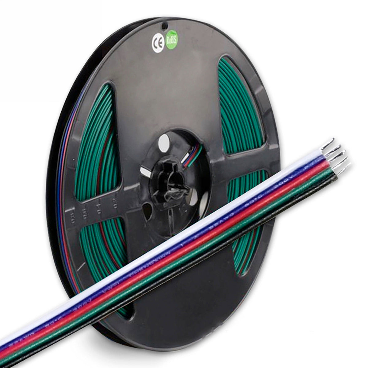 Kabel | RGB+W H03VH-H 5x0,5mm² | AWG20 | per meter