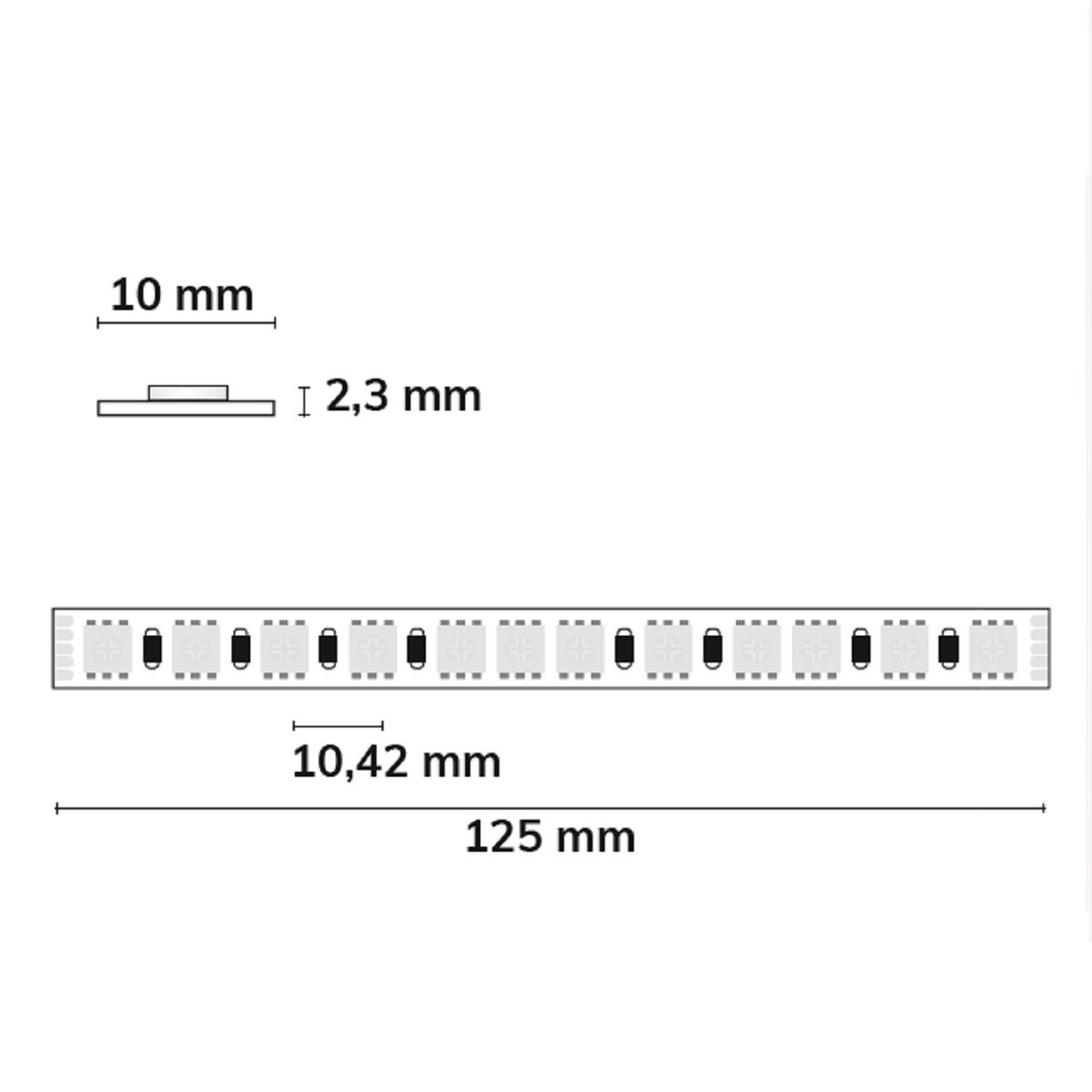 RGB 48V | LED-strip | 20m | 14,4W/m | 96 LED/m | 48V | IP20