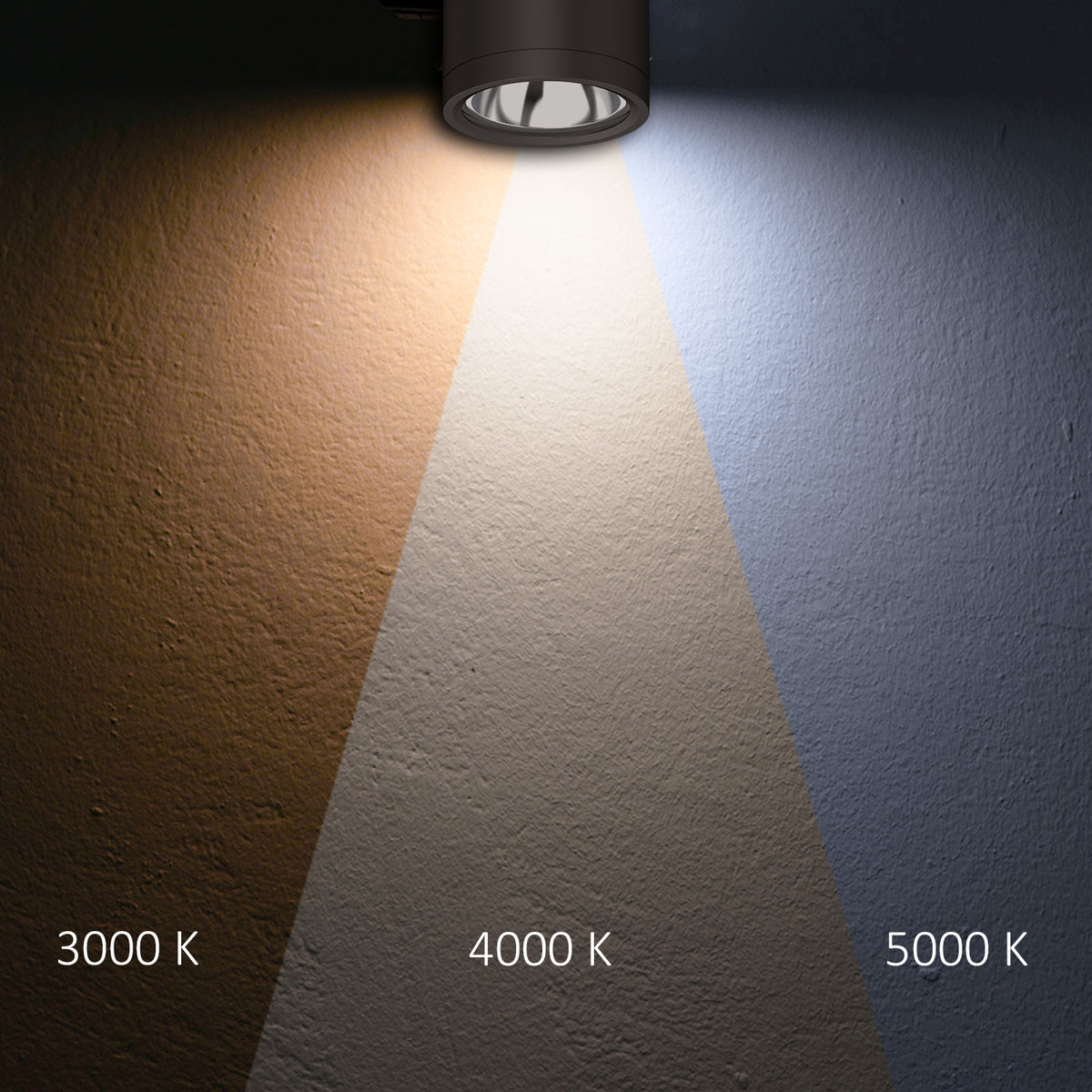 Opbouwarmatuur | plafondspot | ColorSwitch 3000K/4000K/5000K | IP65 | dimbaar