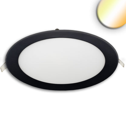 Downlight | rond | ultraplat | zwart | ColorSwitch 3000K/3500K/4000K | dimbaar