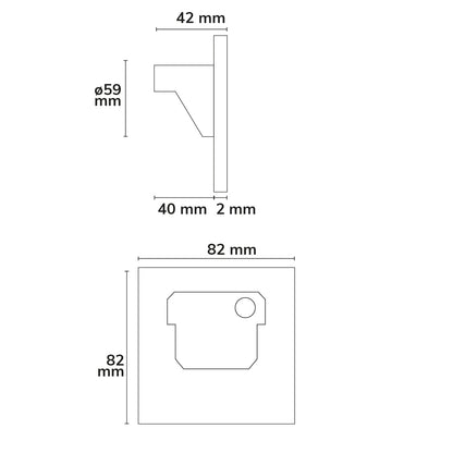 Sys-Wall68 | Wandinbouwarmatuur | ColorSwitch 3000/4000/6000K | 2W | PIR sensor | 230V