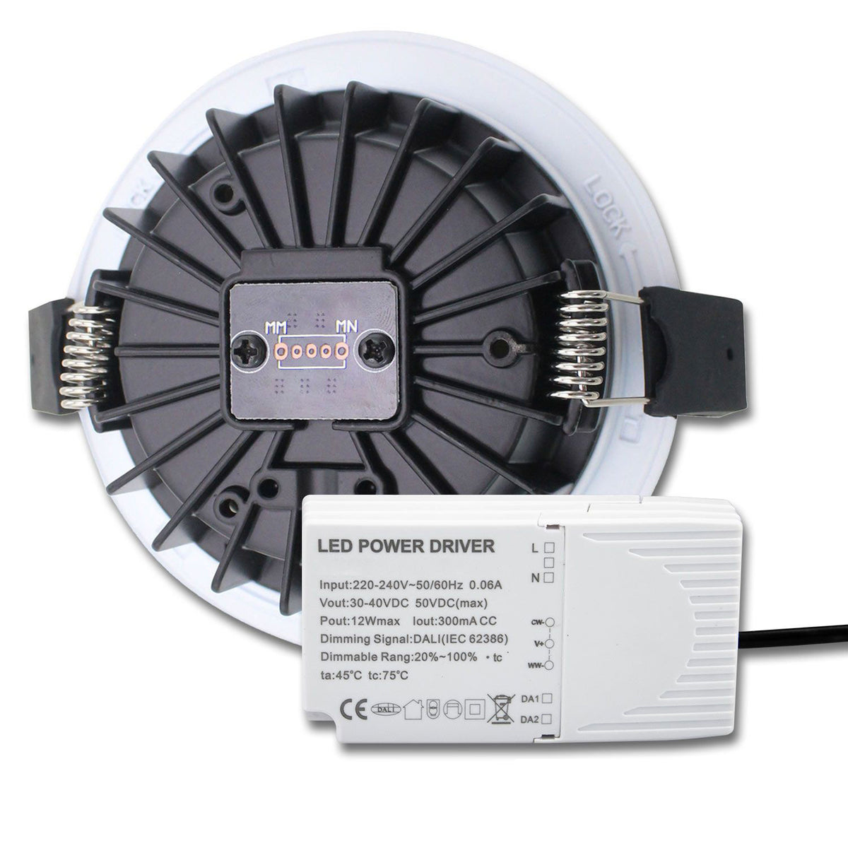 Sys-90 | Inbouwspot | dynamic white 2300K tot 6000K | 12W | DALI DT8 dimbaar