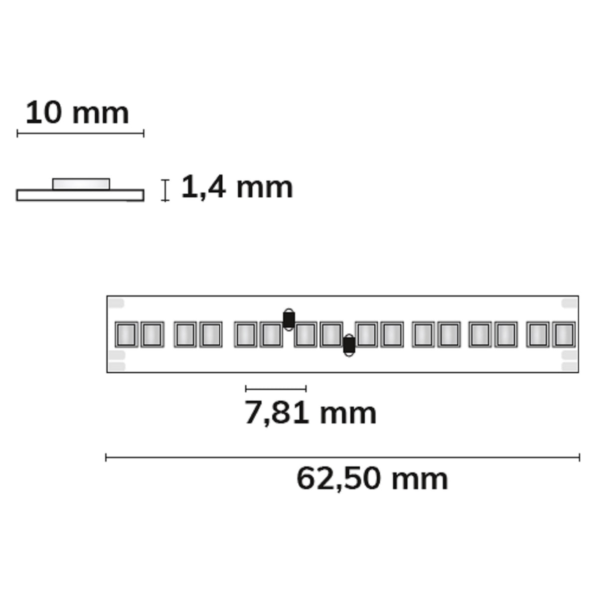 HEQ919/960 Linear CCT | LED-strip | 5m | 1900-6000K | 7W+7W | 24V | IP20
