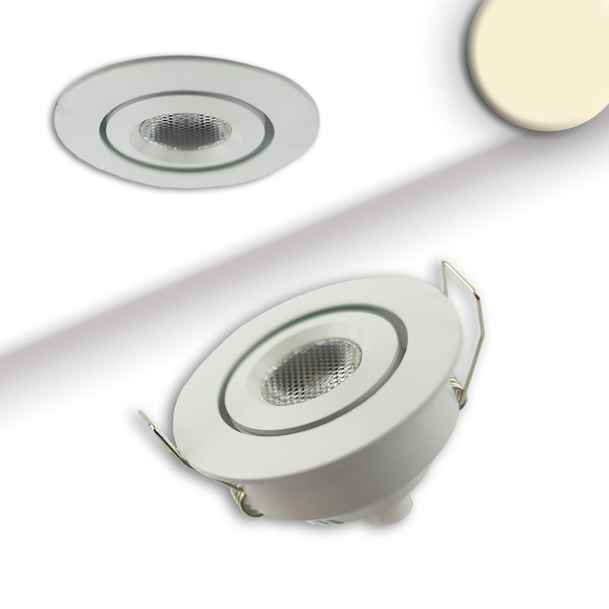 MiniAMP | Inbouwspot | wit | 12V | dimbaar | 100cm kabel | 3W | warm wit