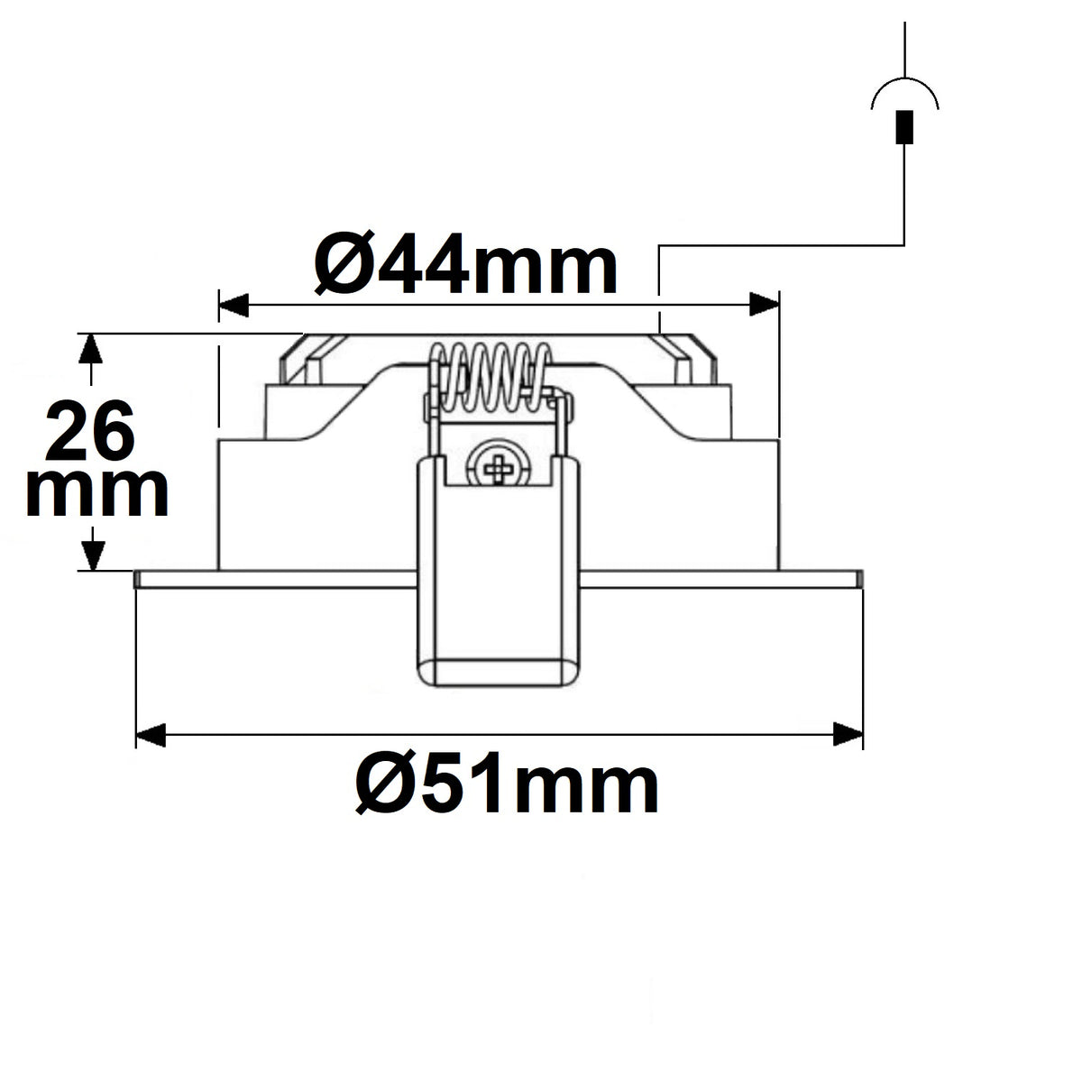 MiniAMP | Inbouwspot | geborsteld aluminium | 12V | dimbaar | 100cm kabel | 3W | warm wit