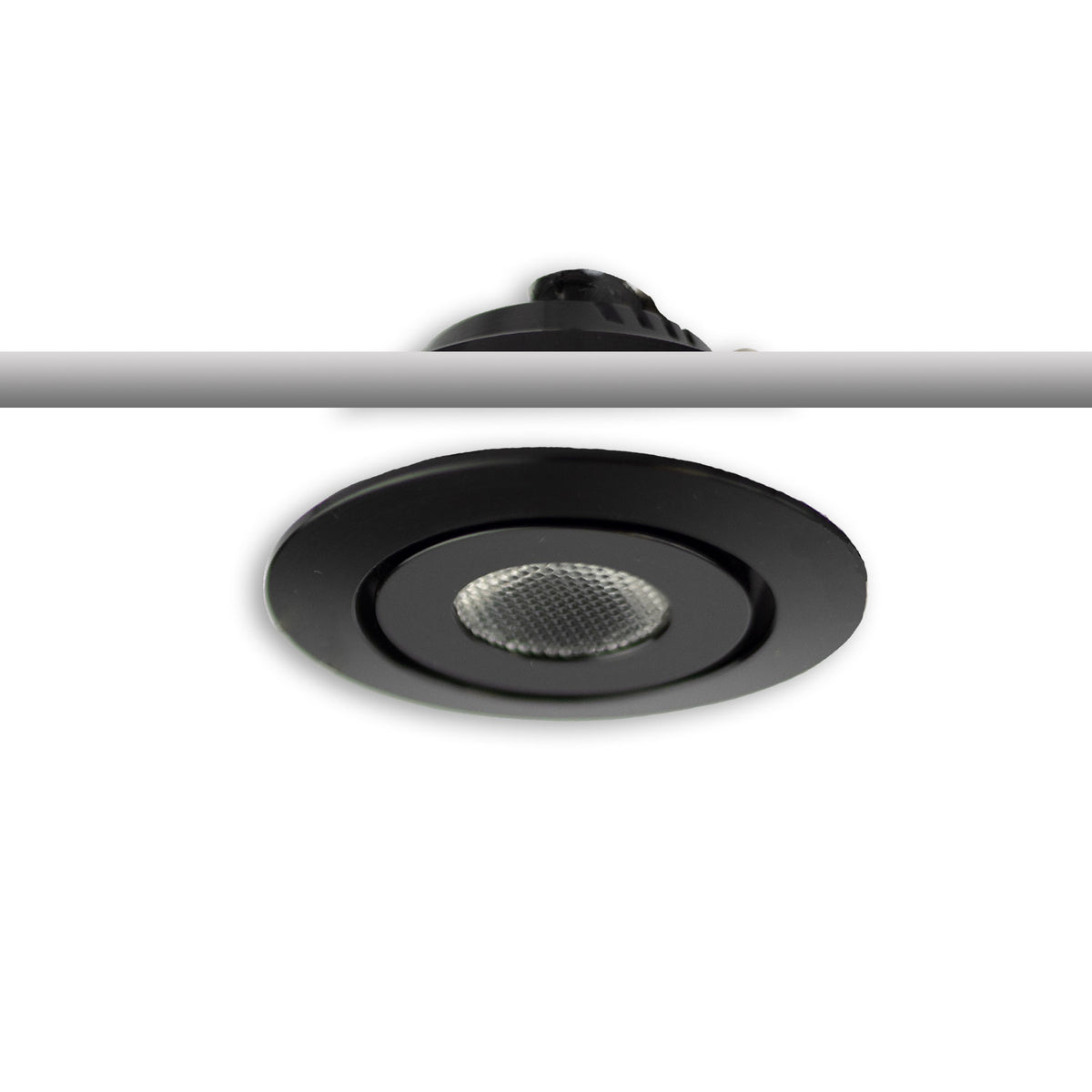 MiniAMP | Inbouwspot | zwart | 12V | dimbaar | 100cm kabel | 3W | warm wit