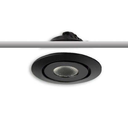 MiniAMP | Inbouwspot | zwart | 12V | dimbaar | 100cm kabel | 3W | warm wit