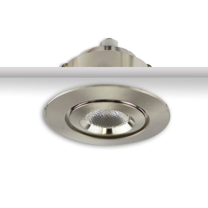 MiniAMP | Inbouwspot | geborsteld aluminium | 12V | dimbaar | 100cm kabel | 3W | warm wit
