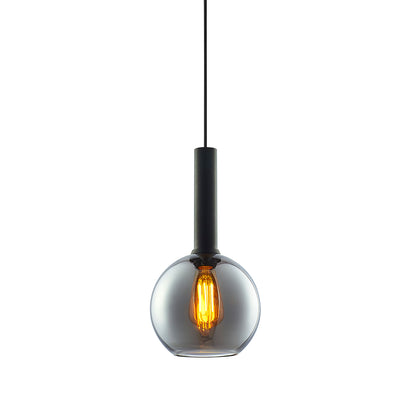 Hanglamp | zwart rond glas | E27 | 50-300cm | exclusief lichtbron