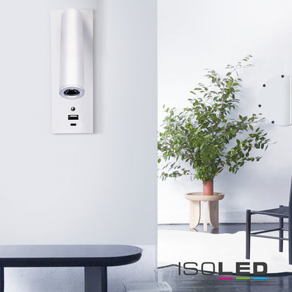 Wandlamp | Leeslamp met USB-A en USB-C | 3W | warm wit | 3 standen dimbaar