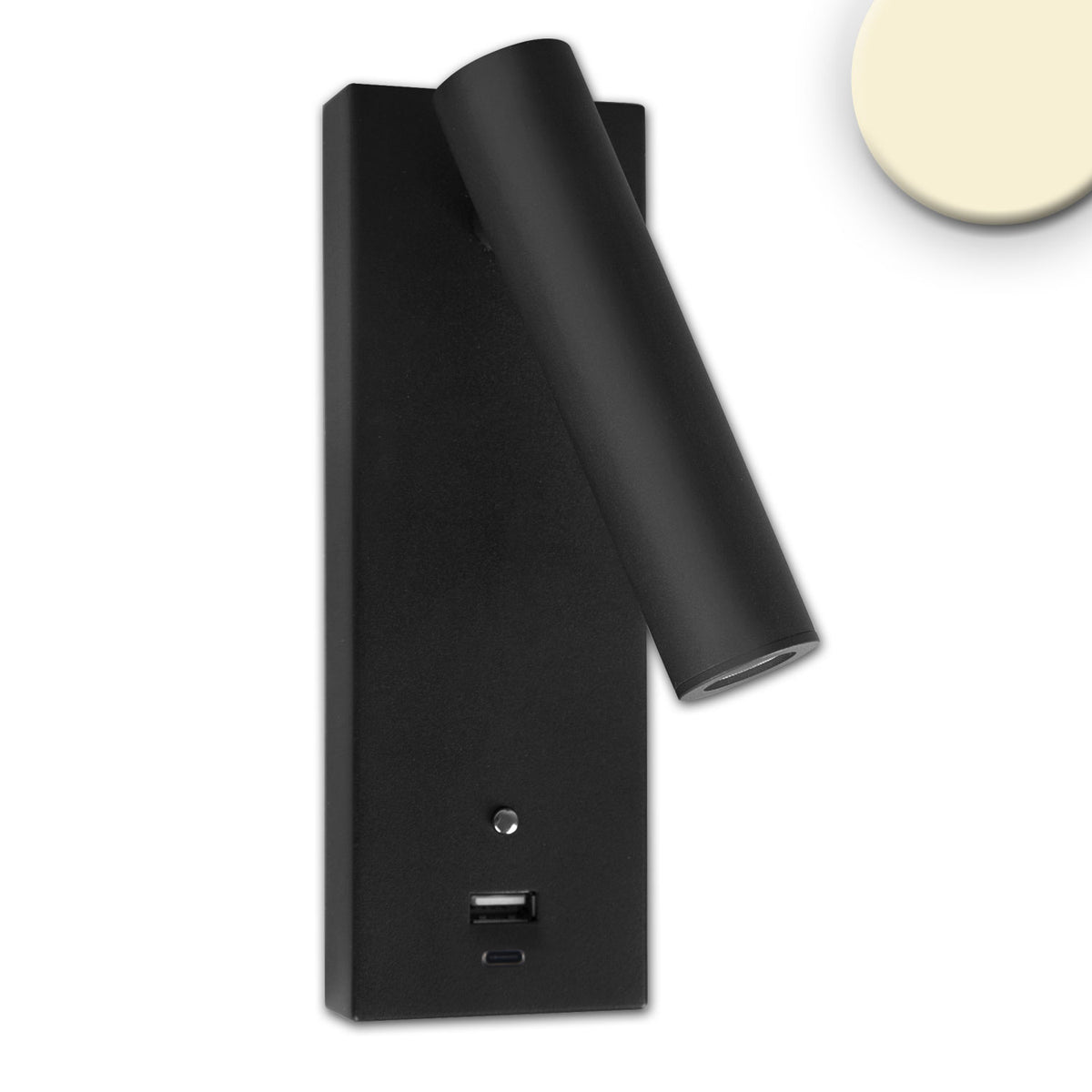 Wandlamp | Leeslamp met USB-A en USB-C | 3W | warm wit | 3 standen dimbaar