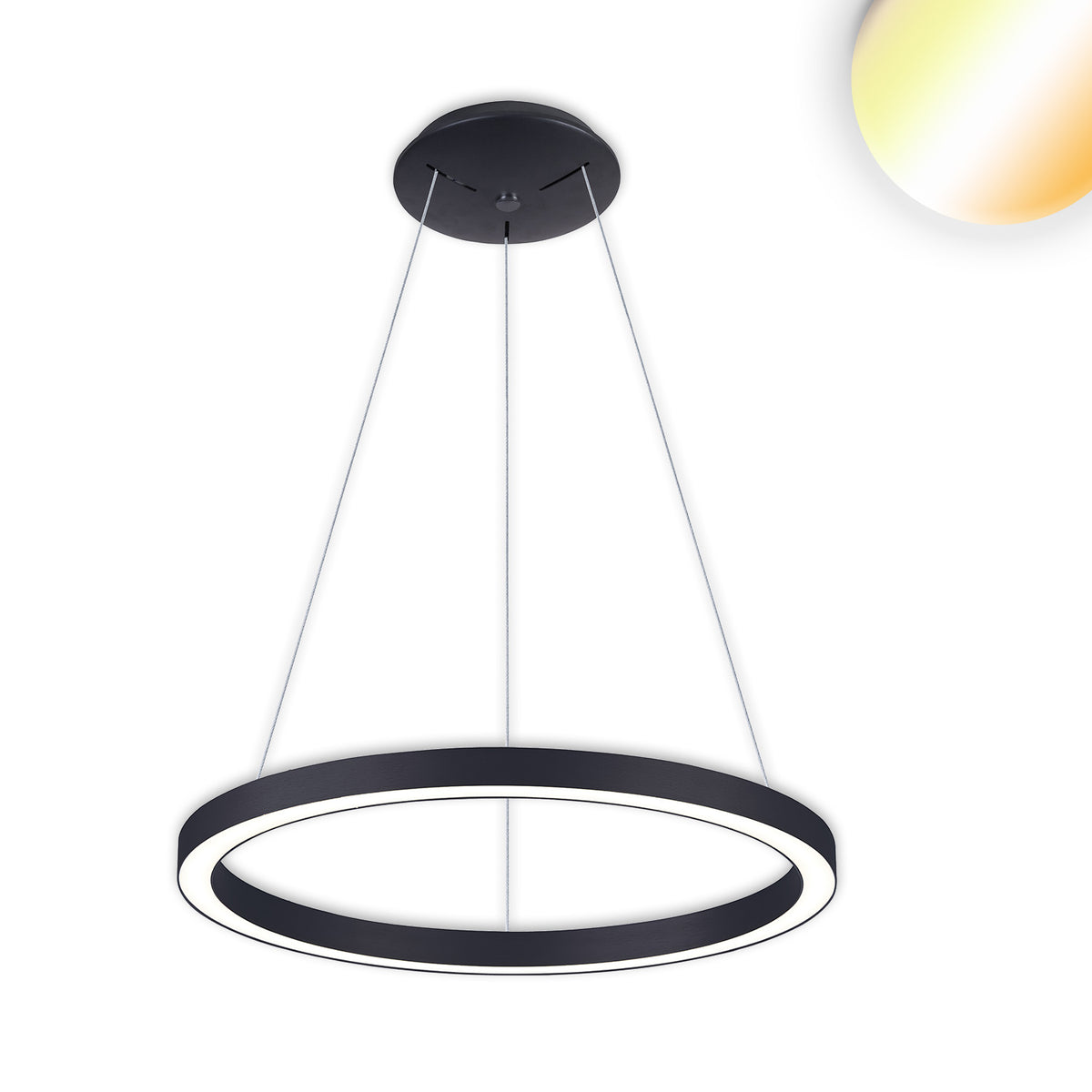 Circle 580 | Hanglamp | rond | zwart | ColorSwitch 3000/3500/4000K | 48W | dimbaar