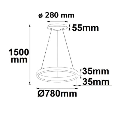Orbit 780 | Hanglamp | rond | CCT 3000/3500/4000K | dimbaar | 60W