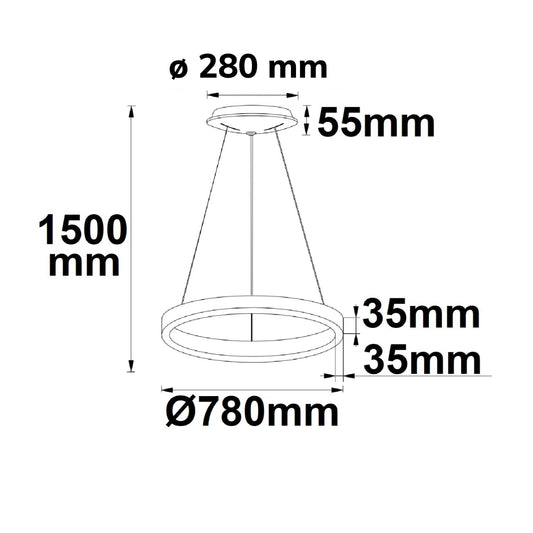 Orbit 780 | Hanglamp | rond | CCT 3000/3500/4000K | dimbaar | 60W
