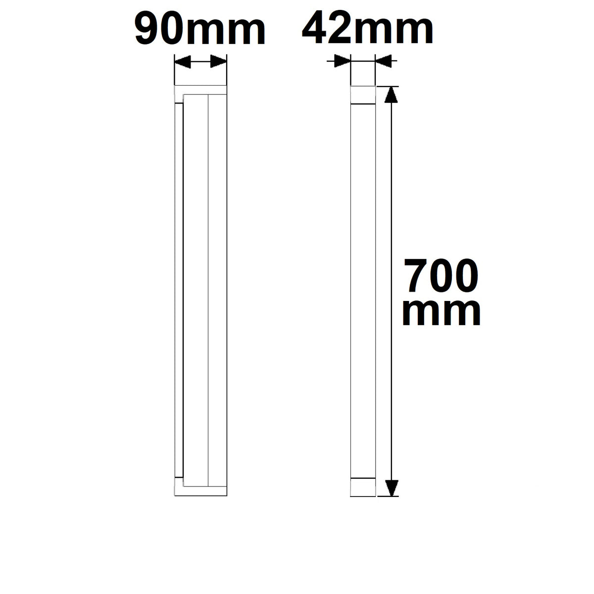 Wandlamp | zwenkbaar | CCT 2700/3000/4000K | 20W | 700mm
