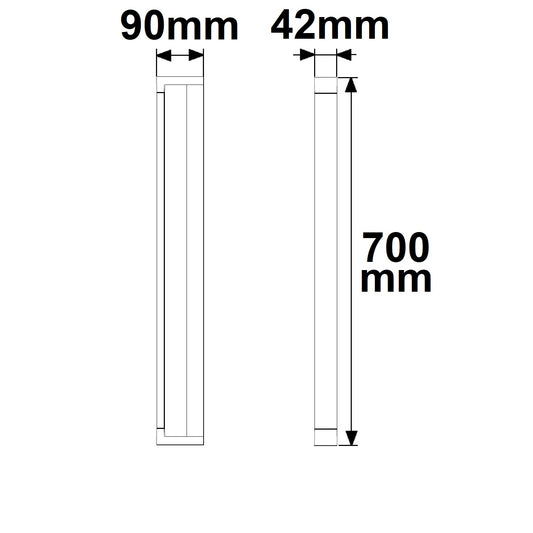Wandlamp | zwenkbaar | CCT 2700/3000/4000K | 20W | 700mm