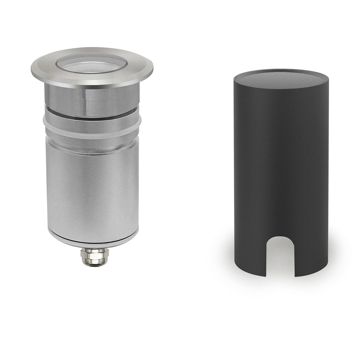 Grondspot | rond 45mm | 3000K | 3W | 60° | 12-24V | IP67 | RVS