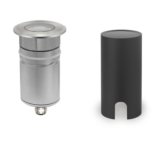 Grondspot | rond 45mm | 3000K | 3W | 60° | 12-24V | IP67 | RVS