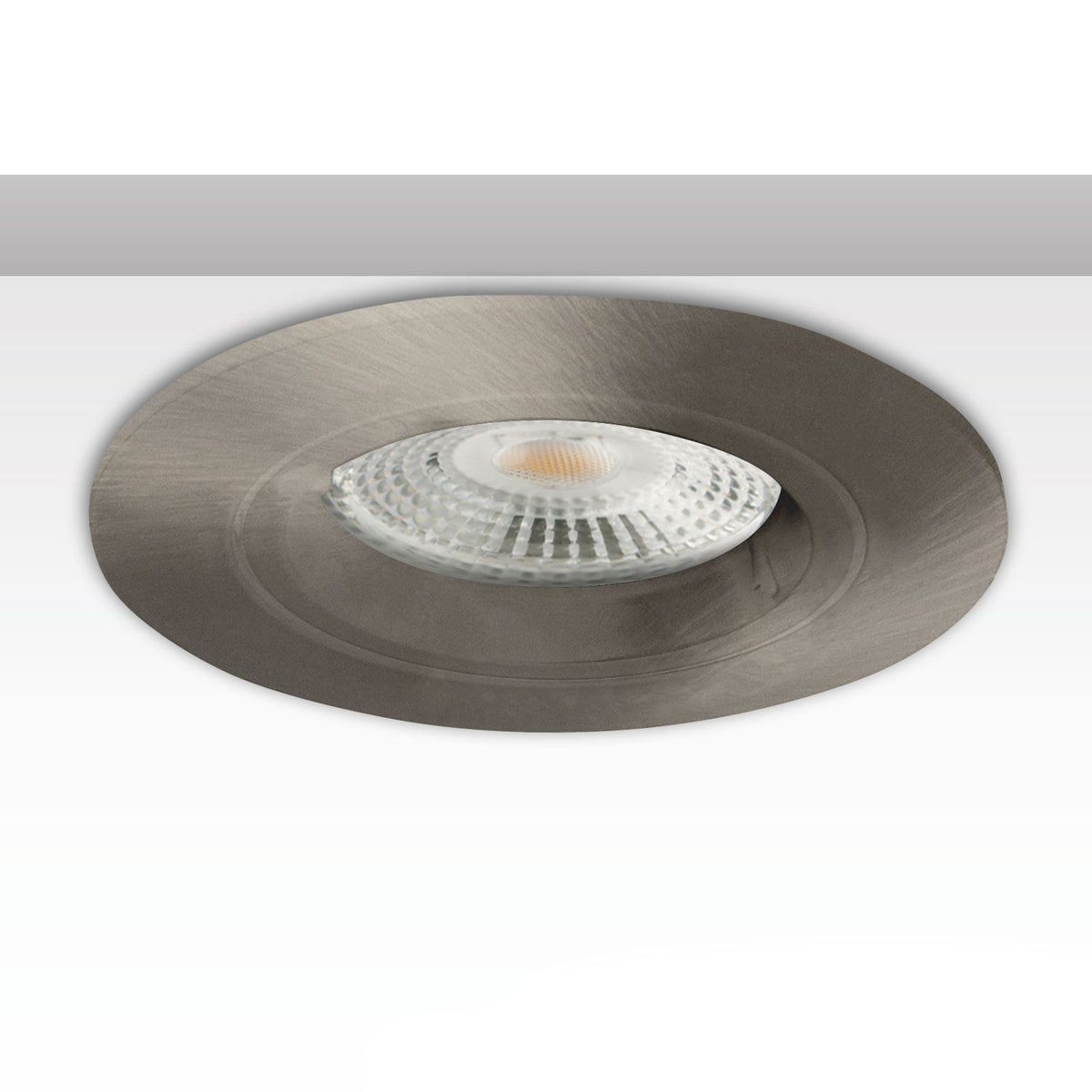 Inbouwframe | rond | gatmaat 68mm | geborsteld aluminium | voor GU10/MR16