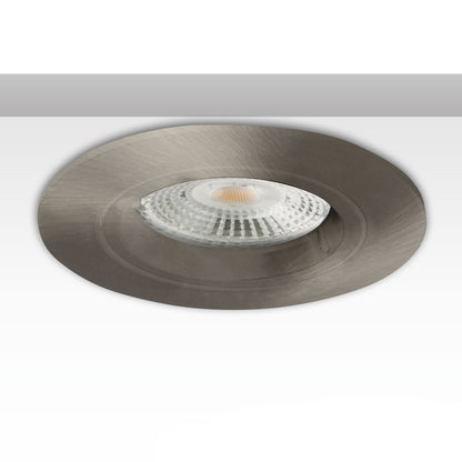 Inbouwframe | rond | gatmaat 68mm | geborsteld aluminium | voor GU10/MR16