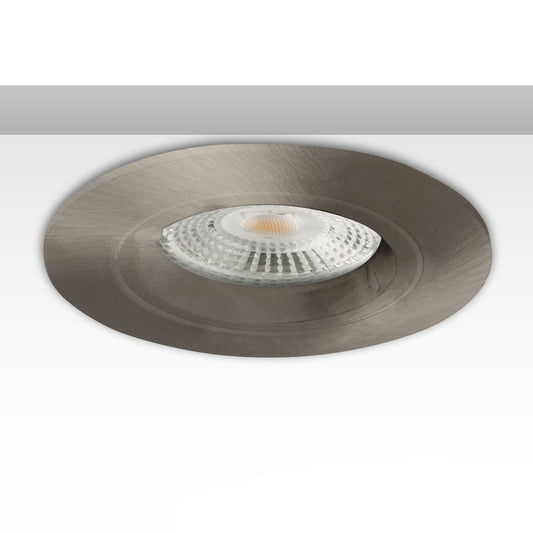 Inbouwframe | rond | gatmaat 68mm | geborsteld aluminium | voor GU10/MR16