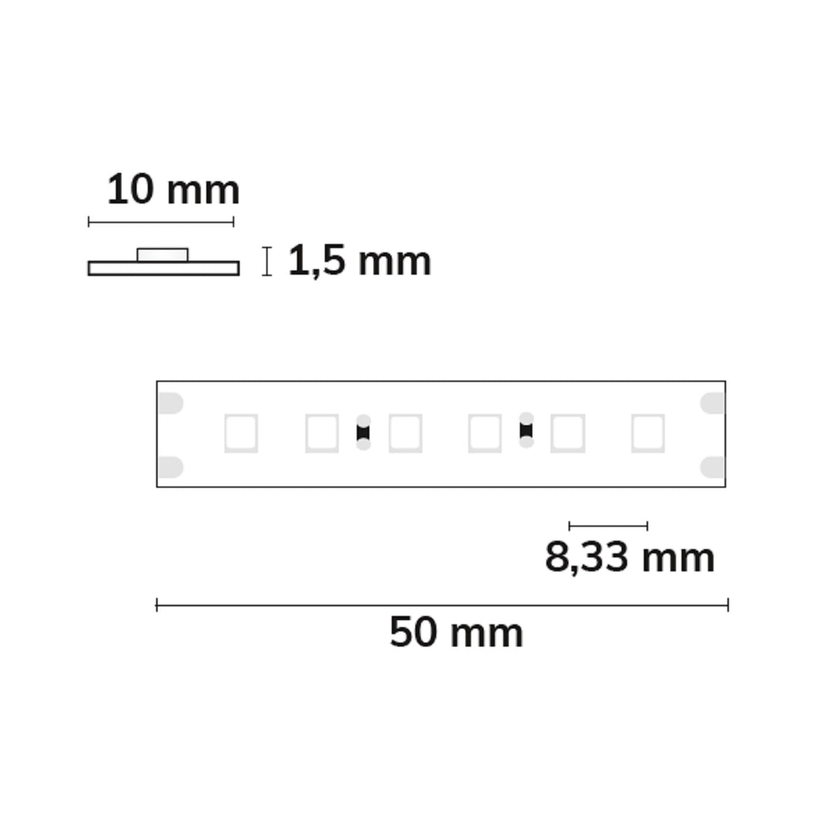 CRI819/840 CCT | LED-strip | Amber+Lime | 5m | 1900K-4000K | 10W+10W | 240 LED/m | 24V | IP20