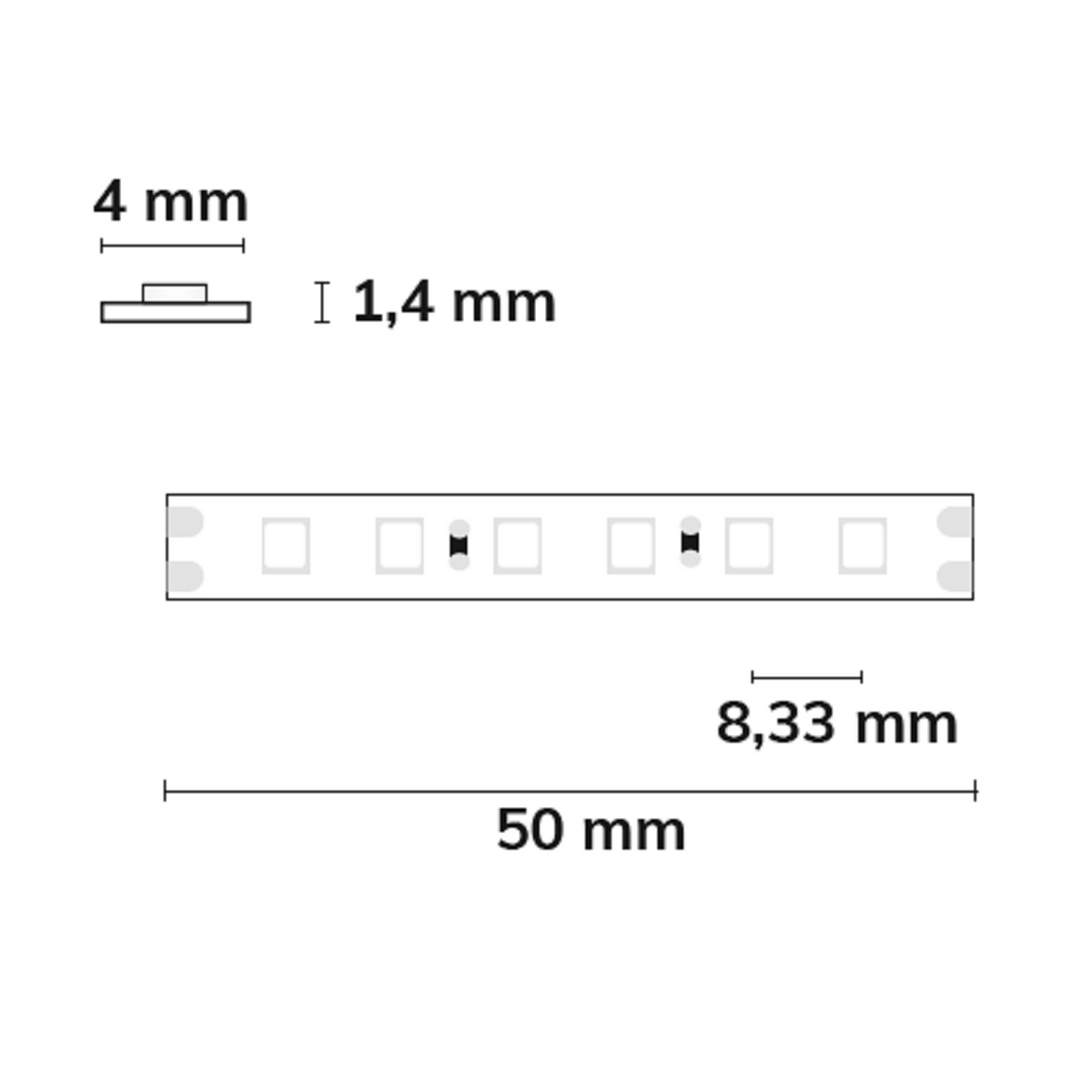 CRI819 | LED-strip | Amber | 5m | 1900K | 15W/m | 120 LED/m | 24V | IP20