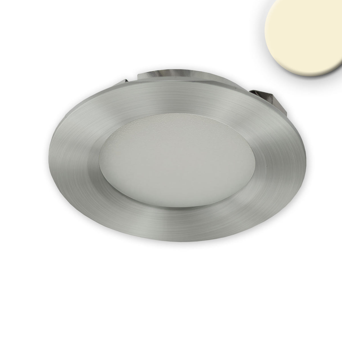 MiniAMP | Meubelinbouwspot | rond | 3000K | 3W | 24V | 120° | geborsteld aluminium