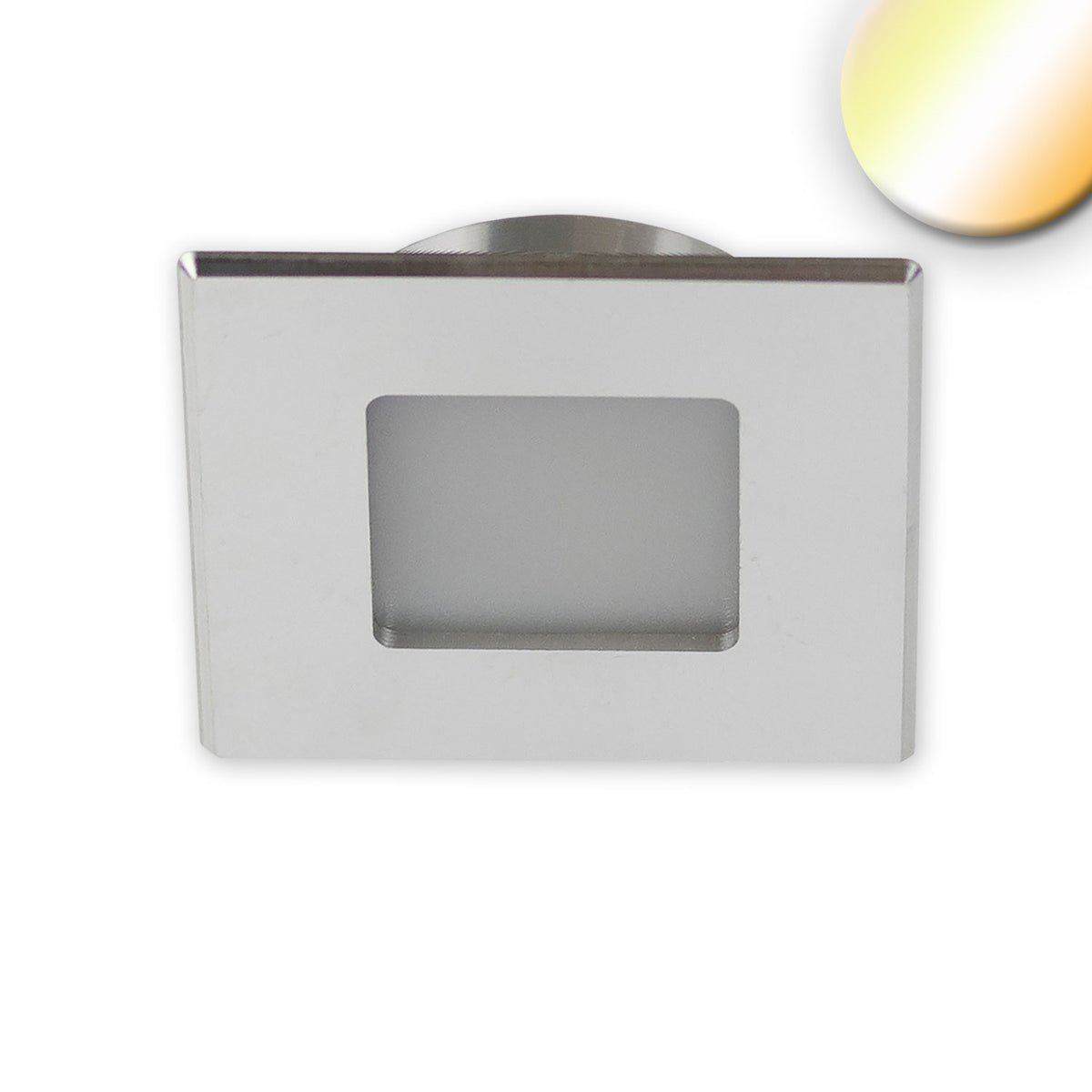 Meubelinbouwspot | geborsteld aluminium | hoekig | 3W+3W | 24V | 1900-5000K | dimbaar
